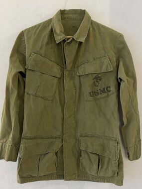 Vintage USMC Jungle Jacket OG107 Ripstop Vietnam Era Military